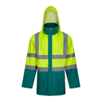 Parka de travail 4 en 1 en polyester enduit PU 180 g/m² Velilla couleur vert cinquième vue