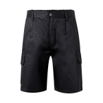 Bermuda en sergé multi-poches en coton et polyester 200 g/m² Velilla couleur noir deuxième vue