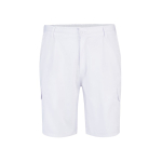 Bermuda en sergé multi-poches en coton et polyester 200 g/m² Velilla couleur blanc deuxième vue