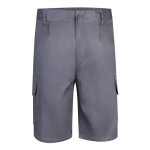 Bermuda en sergé multi-poches en coton et polyester 200 g/m² Velilla couleur gris deuxième vue