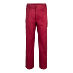 Pantalon multi-poches unisexe en coton et polyester 200 g/m² Velilla couleur bordeaux deuxième vue