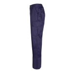 Pantalon multi-poches unisexe en coton et polyester 200 g/m² Velilla couleur bleu troisième vue