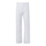 Pantalon multi-poches unisexe en coton et polyester 200 g/m² Velilla couleur blanc deuxième vue