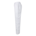Pantalon multi-poches unisexe en coton et polyester 200 g/m² Velilla couleur blanc troisième vue