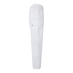 Pantalon multi-poches unisexe en coton et polyester 200 g/m² Velilla couleur blanc quatrième vue