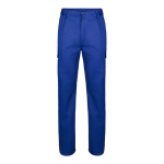 Pantalon multi-poches unisexe en coton et polyester 200 g/m² Velilla couleur bleu roi deuxième vue
