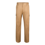 Pantalon multi-poches unisexe en coton et polyester 200 g/m² Velilla couleur naturel deuxième vue