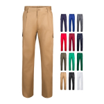 Pantalon multi-poches unisexe en coton et polyester 200 g/m² Velilla diverses couleurs