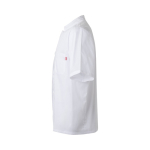 Veste de cuisine à manches courtes polyester et coton 110 g/m² Velilla couleur blanc troisième vue