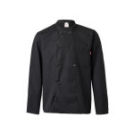 Veste de cuisine à manches longues en polyester et coton 175 g/m² Velilla couleur noir deuxième vue