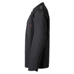 Veste de cuisine à manches longues en polyester et coton 175 g/m² Velilla couleur noir troisième vue