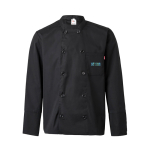 Veste de cuisine à manches longues en polyester et coton 175 g/m² Velilla avec zone d'impression