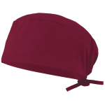 Bonnet sanitaire en sergé polyester et coton 190 g/m² Velilla couleur bordeaux