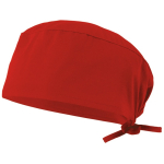 Bonnet sanitaire en sergé polyester et coton 190 g/m² Velilla couleur rouge