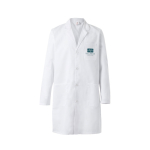 Blouse en sergé unisexe en polyester et coton 180 g/m² Velilla couleur blanc image avec logo