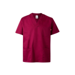 Tunique en sergé à manches courtes polyester et coton 190 g/m² Velilla couleur bordeaux