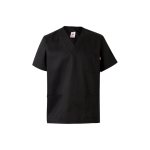 Tunique en sergé à manches courtes polyester et coton 190 g/m² Velilla couleur noir