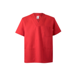 Tunique en sergé à manches courtes polyester et coton 190 g/m² Velilla couleur rouge