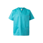 Tunique en sergé à manches courtes polyester et coton 190 g/m² Velilla couleur turquoise