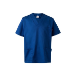 Tunique en sergé à manches courtes polyester et coton 190 g/m² Velilla couleur bleu roi