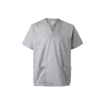Tunique en sergé à manches courtes polyester et coton 190 g/m² Velilla couleur gris clair