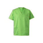 Tunique en sergé à manches courtes polyester et coton 190 g/m² Velilla couleur vert lime