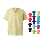 Tunique en sergé à manches courtes polyester et coton 190 g/m² Velilla diverses couleurs