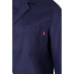 Blouse de travail en sergé polyester et coton 175 g/m² Velilla couleur bleu cinquième vue