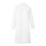 Blouse de travail manches longues polyester et coton 175 g/m² Velilla couleur blanc quatrième vue