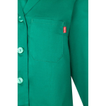 Blouse de travail manches longues polyester et coton 175 g/m² Velilla couleur vert