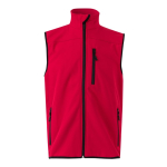 Gilet de travail softshell doublure polaire polyester 280 g/m² Velilla couleur rouge deuxième vue