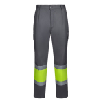 Pantalon de travail unisexe en polyester et coton 190 g/m² Velilla couleur gris deuxième vue