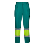 Pantalon de travail unisexe en polyester et coton 190 g/m² Velilla couleur vert deuxième vue