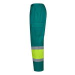 Pantalon de travail unisexe en polyester et coton 190 g/m² Velilla couleur vert troisième vue