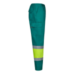 Pantalon de travail unisexe en polyester et coton 190 g/m² Velilla couleur vert quatrième vue