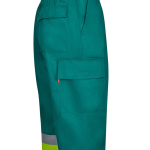 Pantalon de travail unisexe en polyester et coton 190 g/m² Velilla couleur vert cinquième vue