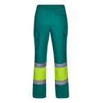 Pantalon de travail unisexe en polyester et coton 190 g/m² Velilla couleur vert