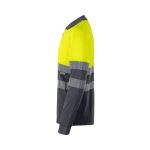 Polo piqué extra large en coton et polyester 150 g/m² Velilla couleur gris troisième vue
