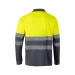 Polo piqué extra large en coton et polyester 150 g/m² Velilla couleur gris