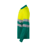 Polo piqué extra large en coton et polyester 150 g/m² Velilla couleur vert troisième vue