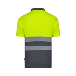Polo de travail à manche courte unisexe œil de perdrix 140 g/m² Velilla couleur gris