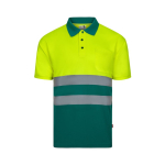 Polo de travail à manche courte unisexe œil de perdrix 140 g/m² Velilla couleur vert deuxième vue