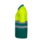 Polo de travail à manche courte unisexe œil de perdrix 140 g/m² Velilla couleur vert troisième vue