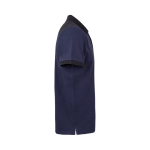 Polo de travail piqué unisexe manches courtes polyester 200 g/m² Velilla couleur bleu troisième vue