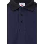 Polo de travail piqué unisexe manches courtes polyester 200 g/m² Velilla couleur bleu sixième vue