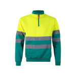 Pull polaire bicolore de travail en polyester 300 g/m² Velilla couleur jaune deuxième vue