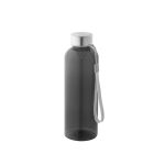 Bouteille en RPET avec finition translucide et bouchon en acier 600 ml couleur noir