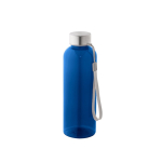 Bouteille en RPET avec finition translucide et bouchon en acier 600 ml couleur bleu