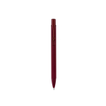Stylo en aluminium recyclé avec finition gomme, encre bleue couleur bordeaux deuxième vue