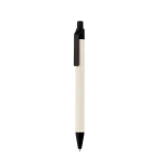 Stylo en aluminium recyclé issu de briques de lait, encre bleue couleur noir première vue